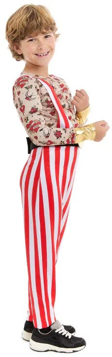 Disfraz de Forzudo Años 20 con Tatuajes para Niño Forzudos Partilandia